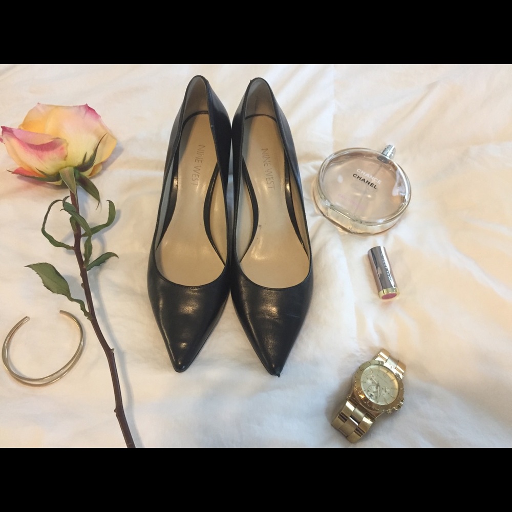 2 inch pointy leather heel